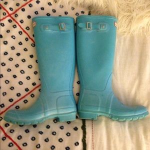 Hunter boots size 6f eu 37 aqua SOLD